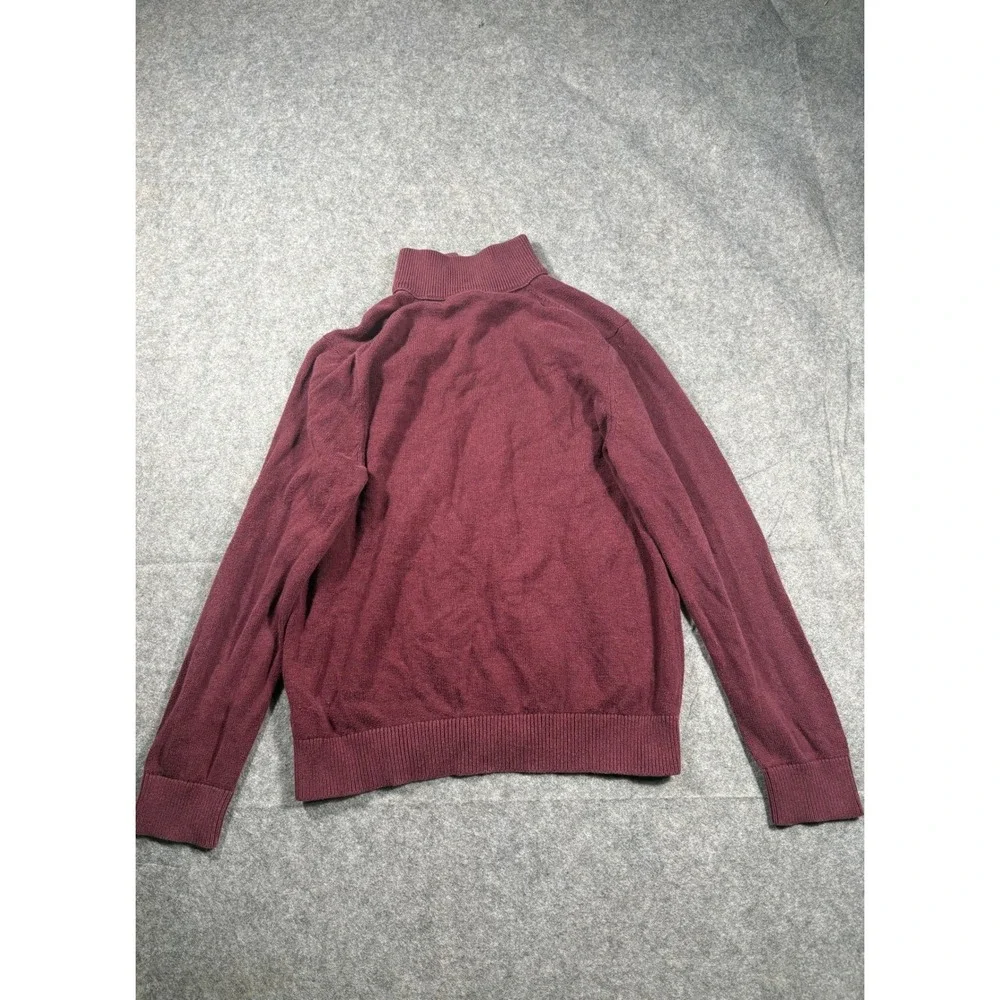Banana Republic Burgundy Mock‎ Neck Button Pocket Sweater Men's Large